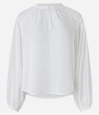 Blusa Texturizada em Chiffon com Detalhe nos Ombros