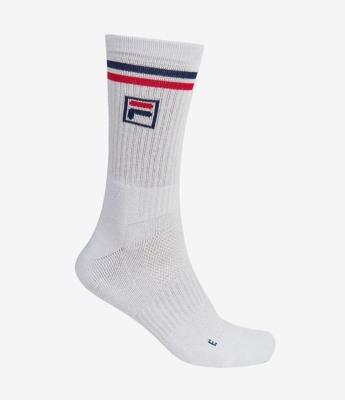 Meia Cano Alto em Algodão com Estampa de Listras Fila