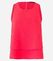 Blusa sem Manga em Airflow com Texturas e Camada na Barra - 1