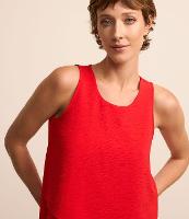 Blusa sem Manga em Airflow com Texturas e Camada na Barra - 2