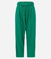 Calça Cenoura em Laise com Cinto e Detalhe de Miçangas - 1