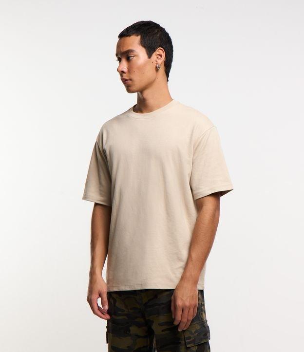 Camiseta Boxy em Algodão com Gola Redonda - 1