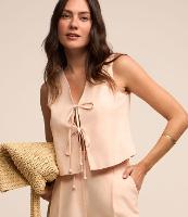 Colete em Viscolinho com Amarração Frontal - 1