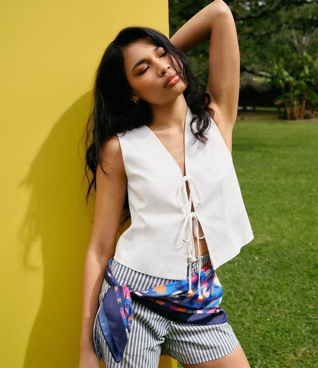 Colete em Viscolinho com Amarração Frontal - 2