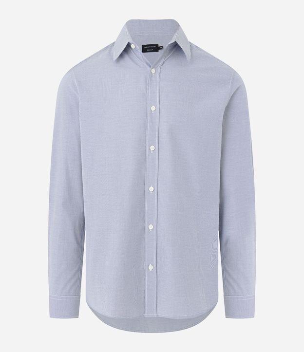 Camisa em Tricoline com Padronagem Xadrez Grid - 1