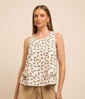 Blusa sem Manga em Airflow com Estampa Mini Oncinhas - 2