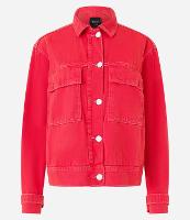 Jaqueta em Sarja com Bolsos com Lapela e Costura Aparente - 1