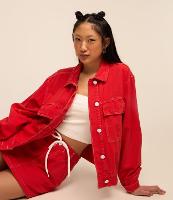 Jaqueta em Sarja com Bolsos com Lapela e Costura Aparente - 2