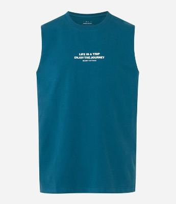 Regata Comfort em Algodão com Estampa Lettering