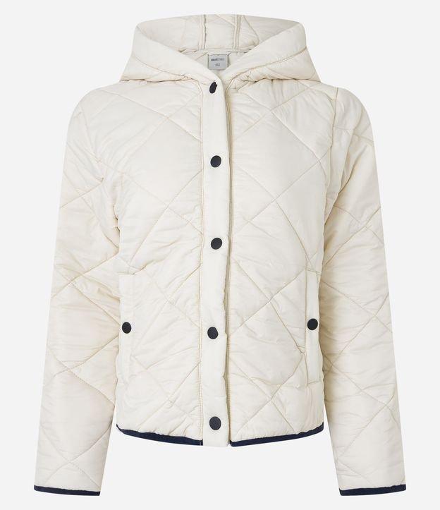 Jaqueta em Microfibra Matelassê com Contraste na Barra - 1