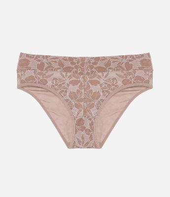 Calcinha Alta em Poliamida com Estampa Floral DeMillus