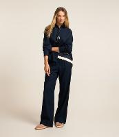 Calça em Viscolinho com Amarração no Cós - 1