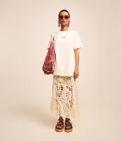 Saia Midi com Recortes Assimétricos e Textura Furadinha - 3