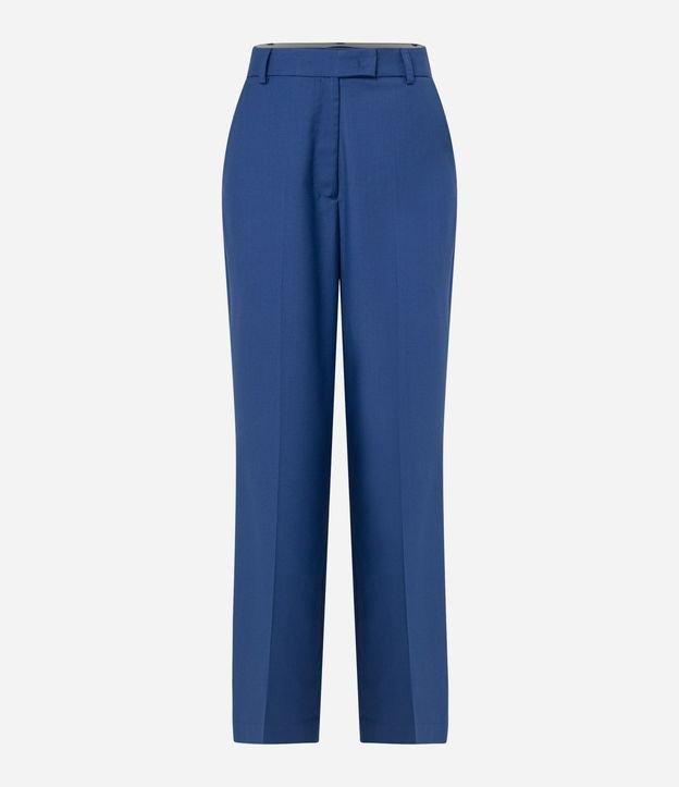 Calça Reta Alfaiatada em Transpasse no Cós - 1