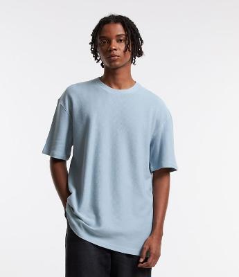 Camiseta em Algodão com Textura Chevron