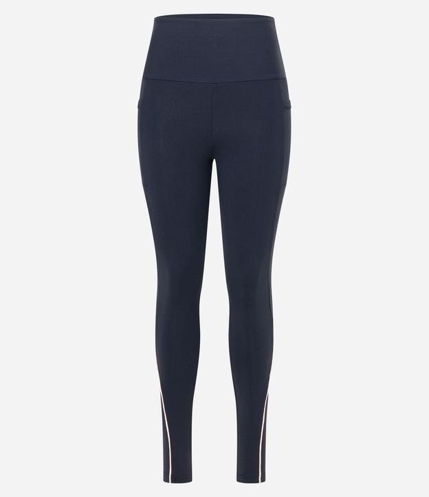 Calça Legging Esportiva em Poliamida com Bolsos Friso Contrastante - 2