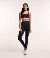 Calça Legging Esportiva em Poliamida com Bolsos Friso Contrastante - 1