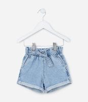 Short Infantil em Jeans com Amarração no Cós - Tam 1 a 5 Anos - 1