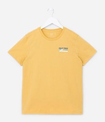 Camiseta Infantil em Algodão com Estampa Coqueiros - Tam 5 a 14 Anos