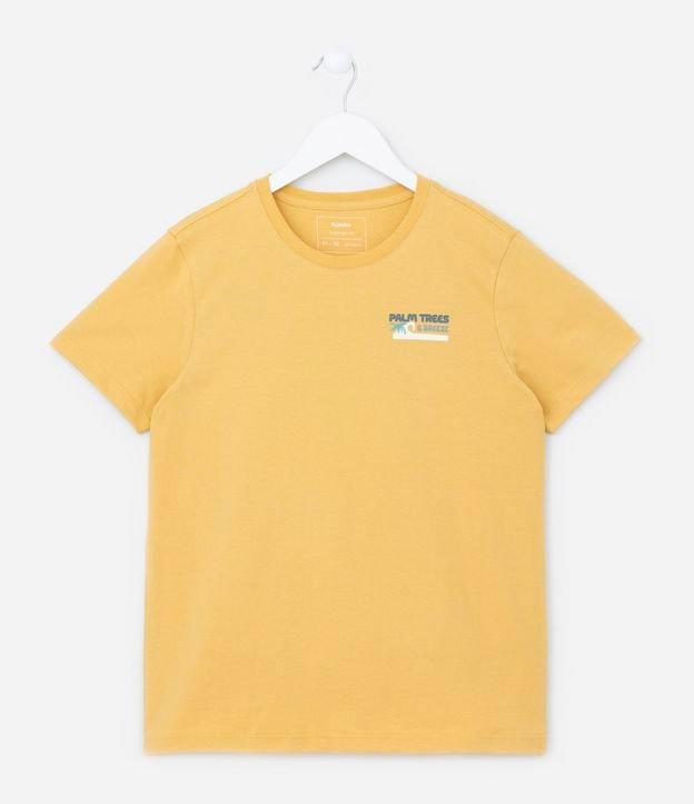 Camiseta Infantil em Algodão com Estampa Coqueiros - Tam 5 a 14 Anos - 1