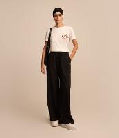 Calça com Elástico no Cós e Listras Contrastantes - 3