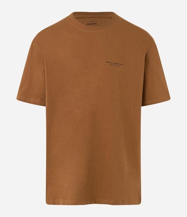 Camiseta Relaxed em Algodão com Estampa de Montanha - 1