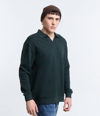 Camisa Relaxed em Algodão com Gola Polo