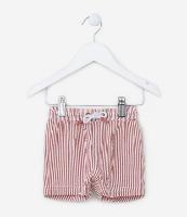 Bermuda Infantil Listrada e com Bolsinho -  0 a 18 meses - 1