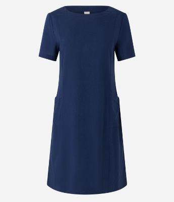 Vestido T-shirt em Viscolinho com Bolsos Laterais