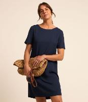 Vestido T-shirt em Viscolinho com Bolsos Laterais - 2