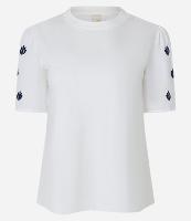 Blusa em Algodão com Bordado na Manga Bufante - 1