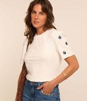 Blusa em Algodão com Bordado na Manga Bufante - 2