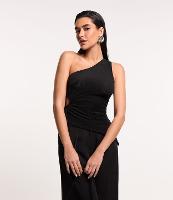 Blusa Ombro Só com Vazado Franzido com Amarração - 1