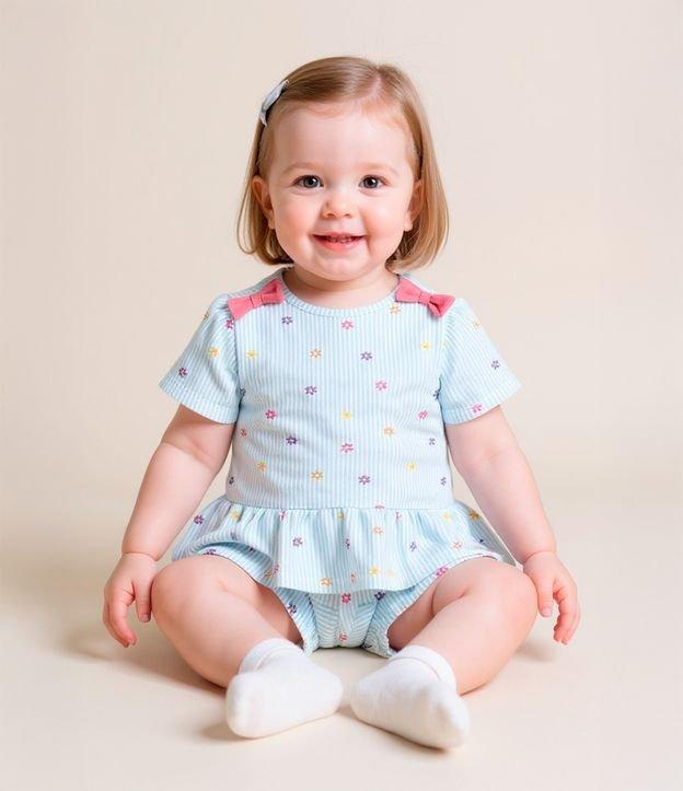 Conjunto Infantil com Babadinho e Lacinhos Aplicados - Tam 0 a 18 meses - 2