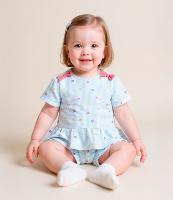 Conjunto Infantil com Babadinho e Lacinhos Aplicados - Tam 0 a 18 meses - 2