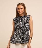 Blusa sem Manga em Airflow com Estampa Geométrica - 2