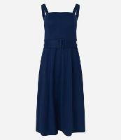 Vestido em Piquet com Alça e Cinto Pespontado de Fivela - 1