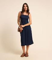 Vestido em Piquet com Alça e Cinto Pespontado de Fivela - 2