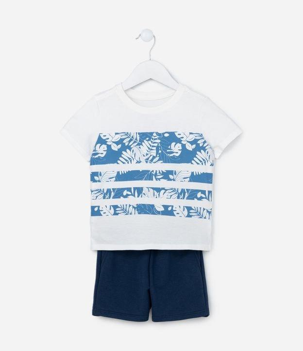 Conjunto Infantil em Algodão com Estampa Folhagens - Tam 1 a 6 Anos - 1