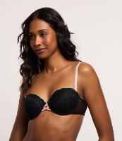 Sutiã Base com Bojo Oco em Renda Floral com Alça Contrastante - 1