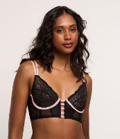 Sutiã Alongado sem Bojo em Renda com Transparência - 1