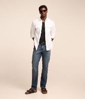 Calça Jeans com Elastano e Lavagem Frontal - 2