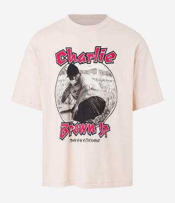 Camiseta Boxy em Algodão com Estampa Charlie Brown Jr