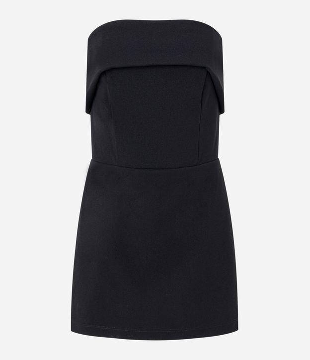 Macaquinho em Crepe com Dobradinho no Decote Tomara que Caia - 1