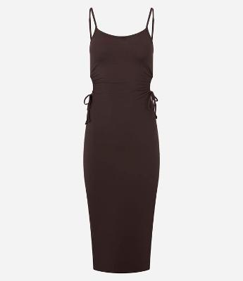 Vestido New Midi com Abertura e Amarração nas Laterais