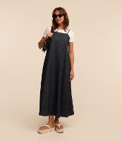 Vestido Midi Jeans com Alcinha Fina - 2