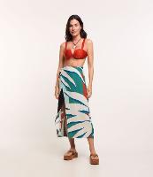 Saída de Praia Saia Midi em Viscose com Estampa Nascentes - 1