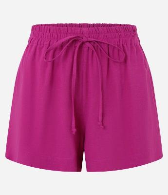 Saída de Praia Short em Viscose com Amarração no Cós