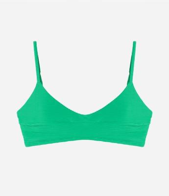 Biquíni Top Camisetinha em Poliamida com Texturas