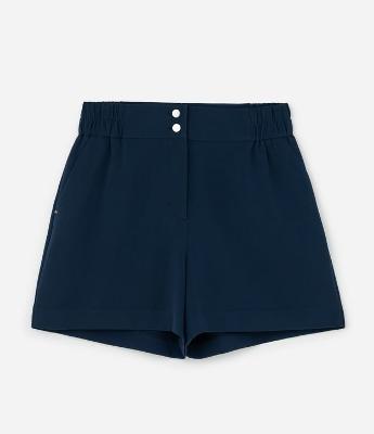 Short Alfaiataria com Elástico e Dois Botões no Cós Curve & Plus Size